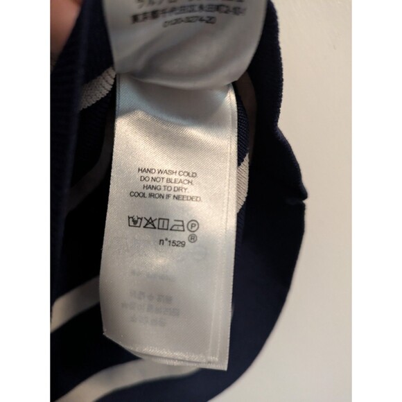 Lauren Ralph Women’s Striped Short-Sleeve Sweater French Navy/Mascarpone XL - Picture 5 of 8